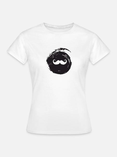 Schnurrbart Baertig Bart - Frauen T-Shirt - Weiß