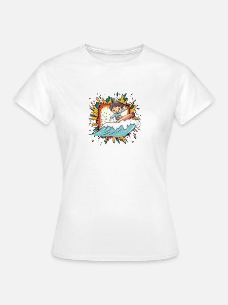 Surfer Surfen - Frauen T-Shirt - Weiß
