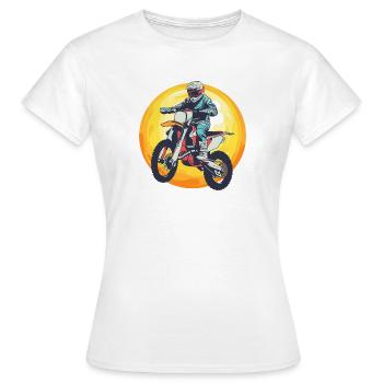 Moto Dirt Bike - T-shirt Femme - blanc - Devant - AI Model Female 172 dark (172cm)