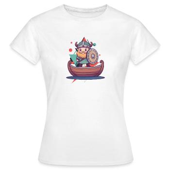 Thor germanique viking - T-shirt Femme - blanc - Devant - AI Model Female 172 dark (172cm)