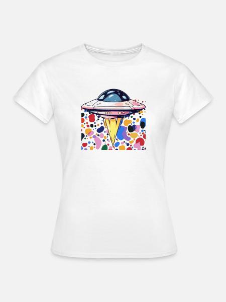 UFO Martian - Frauen T-Shirt - Weiß