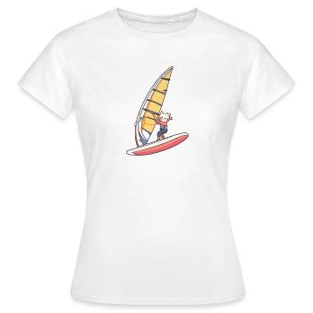 Planche à voile Planche à voile Surf - T-shirt Femme - blanc - Devant - AI Model Female 172 dark (172cm)