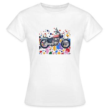 Moto Dirt Bike - T-shirt Femme - blanc - Devant - AI Model Female 172 dark (172cm)