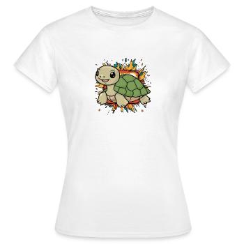 Tortue Tortues Lentes - T-shirt Femme - blanc - Devant - AI Model Female 172 dark (172cm)