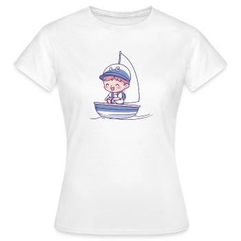 Segeln Yacht - Frauen T-Shirt - Weiß - Vorne - AI Model Female 172 dark (172cm)