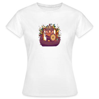 Wikinger Nordisch - Frauen T-Shirt - Weiß - Vorne - AI Model Female 172 dark (172cm)