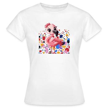 Flamingo Flamenco Amour Des Animaux - T-shirt Femme - blanc - Devant - AI Model Female 172 dark (172cm)