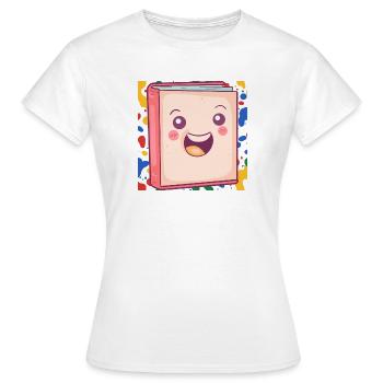 Lesen Buch - Frauen T-Shirt - Weiß - Vorne - AI Model Female 172 dark (172cm)