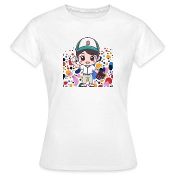 Baseball Joueur de baseball Gant de baseball - T-shirt Femme - blanc - Devant - AI Model Female 172 dark (172cm)
