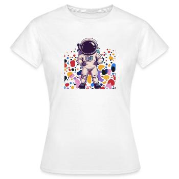 Astronaut Spaceman Raumschiff - Frauen T-Shirt - Weiß - Vorne - AI Model Female 172 dark (172cm)