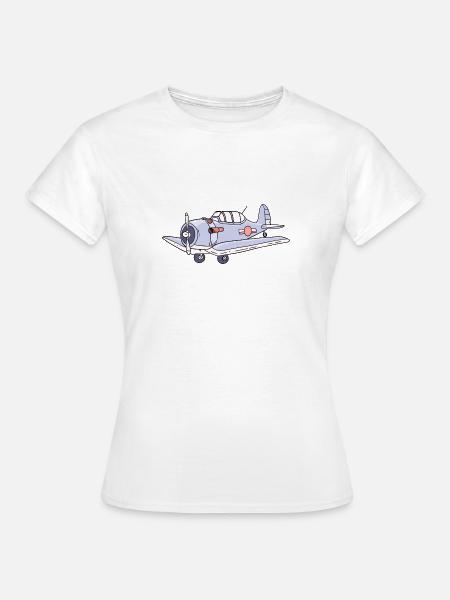 Flugzeug Fliegen - Frauen T-Shirt - Weiß