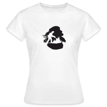 Feuerwehrfrau Blaulicht Notruf - Frauen T-Shirt - Weiß - Vorne - AI Model Female 172 dark (172cm)