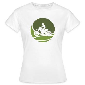 Moto Dirt Bike - T-shirt Femme - blanc - Devant - AI Model Female 172 dark (172cm)