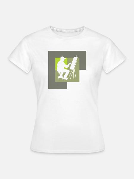 Pinsel Maler - Frauen T-Shirt - Weiß