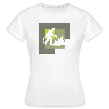 Feuerwehr Freiwillige Blaulicht - Frauen T-Shirt - Weiß - Vorne - AI Model Female 172 dark (172cm)