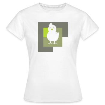 Poulet poulailler - T-shirt Femme - blanc - Devant - AI Model Female 172 dark (172cm)