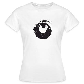 Poulet poulailler - T-shirt Femme - blanc - Devant - AI Model Female 172 dark (172cm)