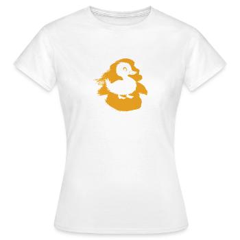 Enten Gans Schnabel - Frauen T-Shirt - Weiß - Vorne - AI Model Female 172 dark (172cm)