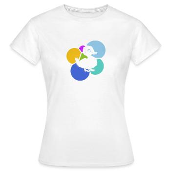Entchen Watscheln - Frauen T-Shirt - Weiß - Vorne - AI Model Female 172 dark (172cm)