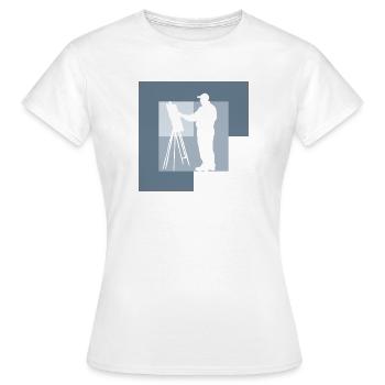 Brush Painting Painter - Women's T-Shirt - white - Front - AI Model Female 172 dark (172cm)