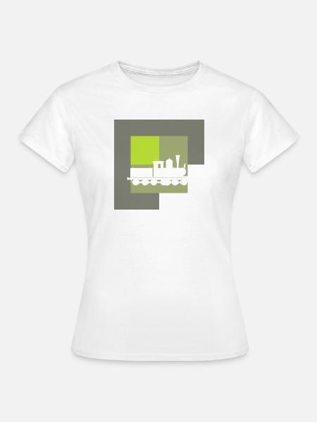 Dampflok Modelleisenbahn - Frauen T-Shirt - Weiß