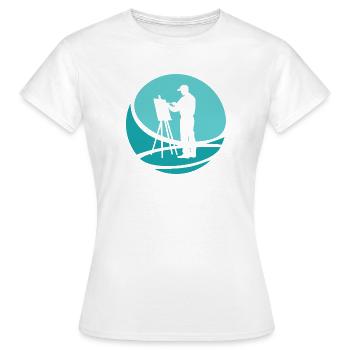 Pinceau Artiste Pastel - T-shirt Femme - blanc - Devant - AI Model Female 172 dark (172cm)