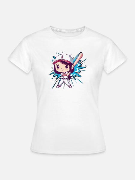 Baseball Baseballspieler Baseballschläger - Frauen T-Shirt - Weiß
