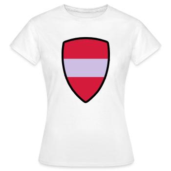 österreich fahne - Frauen T-Shirt - Weiß - Vorne - AI Model Female 172 dark (172cm)