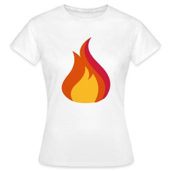 Feuer - Frauen T-Shirt - Weiß - Vorne - AI Model Female 172 dark (172cm)