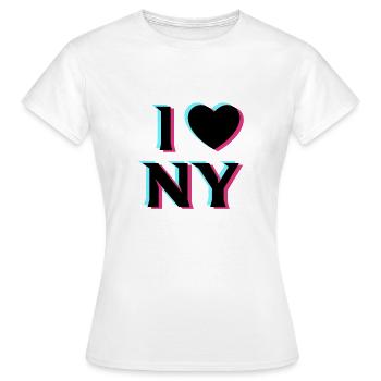 I love new york - Frauen T-Shirt - Weiß - Vorne - AI Model Female 172 dark (172cm)
