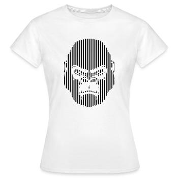 Gorilla Face Graphics - Women's T-Shirt - white - Front - AI Model Female 172 dark (172cm)