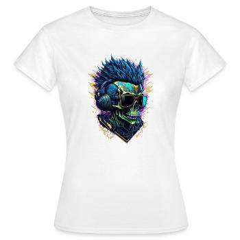 Punkrock Skull - Frauen T-Shirt - Weiß - Vorne - AI Model Female 172 dark (172cm)