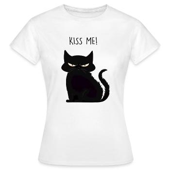 Kiss me! - Frauen T-Shirt - Weiß - Vorne - AI Model Female 172 dark (172cm)