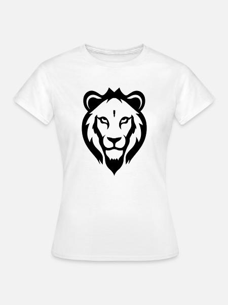 Felin Dschungel Löwenkopf - Frauen T-Shirt - Weiß