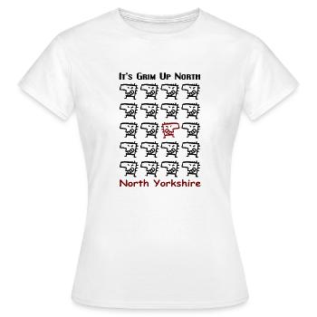 Grim Groupe - Frauen T-Shirt - Weiß - Vorne - AI Model Female 172 dark (172cm)