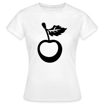 Kirsche - Frauen T-Shirt - Weiß - Vorne - AI Model Female 172 dark (172cm)