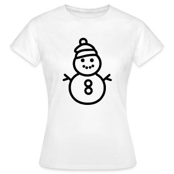 Bonhomme de neige - T-shirt Femme - blanc - Devant - AI Model Female 172 dark (172cm)