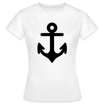 Ancre - T-shirt Femme - blanc - Devant - AI Model Female 172 dark (172cm)