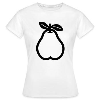 Birne - Frauen T-Shirt - Weiß - Vorne - AI Model Female 172 dark (172cm)