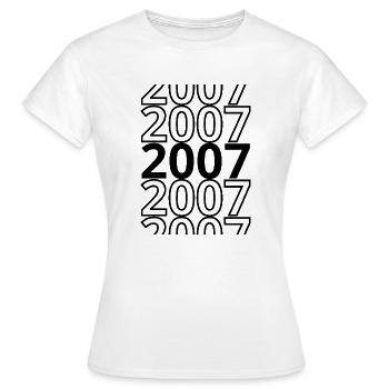 2007 2007 2007 - T-shirt Femme - blanc - Devant - AI Model Female 172 dark (172cm)