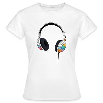 Casque Casque Style Comic - T-shirt Femme - blanc - Devant - AI Model Female 172 dark (172cm)