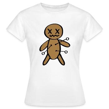 Voodoo Puppe Halloween - Frauen T-Shirt - Weiß - Vorne - AI Model Female 172 dark (172cm)