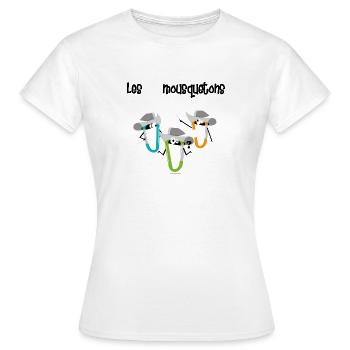 Les 3 mousquetons - T-shirt Femme - blanc - Devant - AI Model Female 172 dark (172cm)