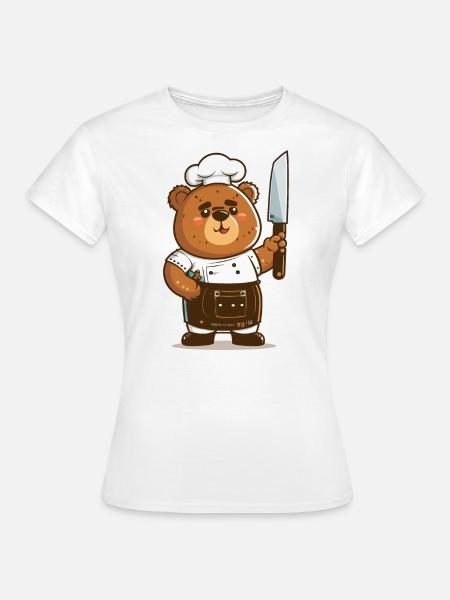 Gourmet-Bär - Frauen T-Shirt - Weiß