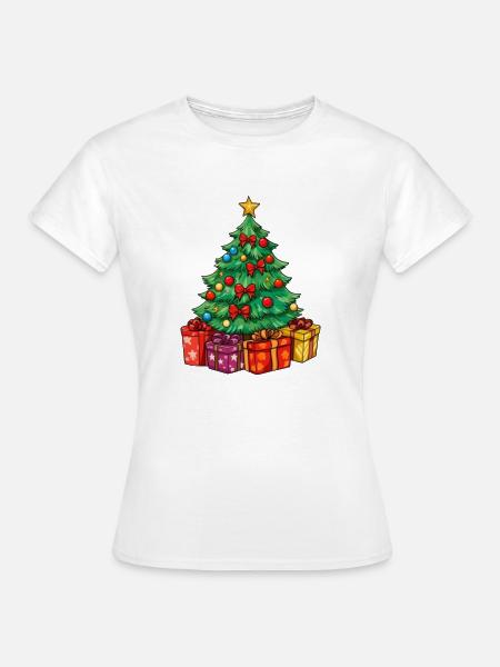 Tannenbaum - Frauen T-Shirt - Weiß