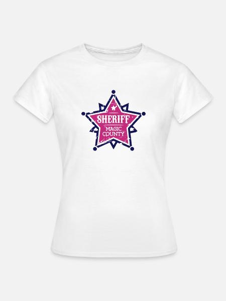 Sheriff - Frauen T-Shirt - Weiß
