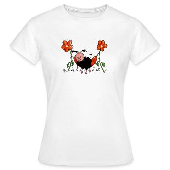 Hamacs moutons - T-shirt Femme - blanc - Devant - AI Model Female 172 dark (172cm)