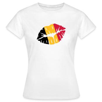 Belgium - Women's T-Shirt - white - Front - AI Model Female 172 dark (172cm)