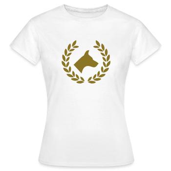 dog deluxe - T-shirt Femme - blanc - Devant - AI Model Female 172 dark (172cm)