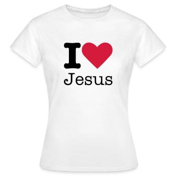 I Love Jesus - Frauen T-Shirt - Weiß - Vorne - AI Model Female 172 dark (172cm)